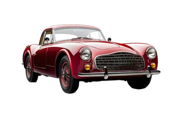 Fotobehang antique old car isolated on white background ,vintage sport car cut out , © john