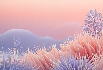 landscape with flowers