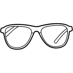 Fototapeta premium sunglasses outline coloring book page line art illustration digital drawing