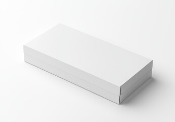 3D render illustration of white paper cardboard product packaging.