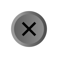 minimalist button icon with transparent background