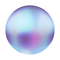 Ribbed Glass texture sphere template design isolated transparent background. Neon effect circle isolate white. Vector illustration for motion design