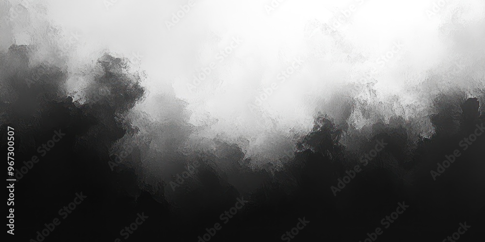 Wall mural Abstract Monochrome Digital Painting with White Light