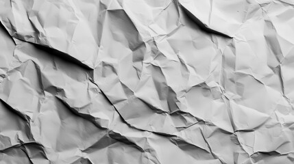 Obraz premium Abstract crumpled paper with distressed textures, tactile imperfections, monochromatic background