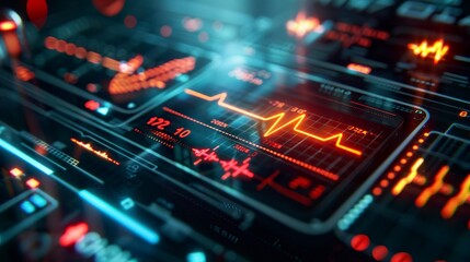 A photo of a heart rate monitor display