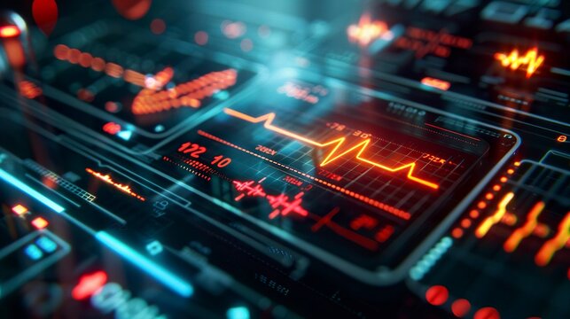A photo of a heart rate monitor display