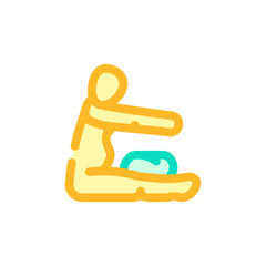 seated forward bend pregnant fitness color icon vector. seated forward bend pregnant fitness sign. isolated symbol illustration