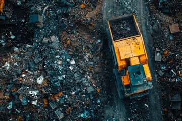 Waste landfill illustration created with Generative AI