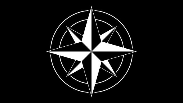 A creative logo design concept featuring a striking star symbol on a bold black background