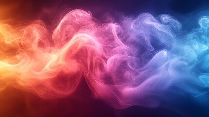 Obraz premium Colorful abstract smoke with gradient effect, digital art concept