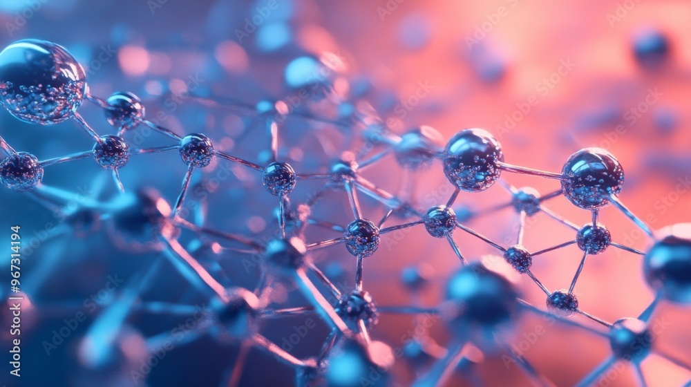 Leinwandbilder a conceptual image of atoms and molecules forming a lattice structure, emphasizing their arrangement