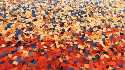 Fototapeta premium Colorful confetti scattered across a surface celebrating a festive occasion with vibrant hues