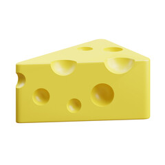 3D Classic French Cheese Illustration
