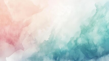 Fototapeta premium A serene watercolor background featuring soft hues of pink, blue, and white, perfect for artistic and calming projects.