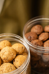 Chocolate Cookies Happy Eid Mubarak Gift Hampers with Silk Green Background