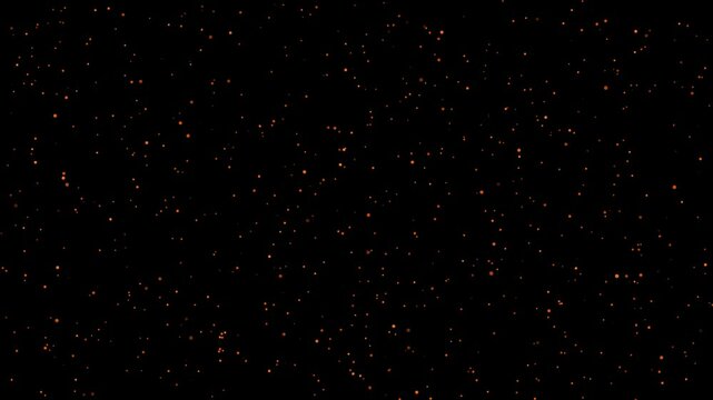 Orange Dot Light Particles Moving Background. 4K video loop animation.