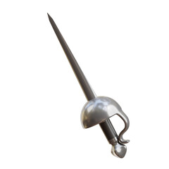 French 3D Rapier Sword Historical Weapon Model