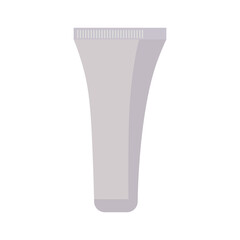 Facial cleanser tube vector image, make up tube bottle icon flat illustration, plastic tube for cosmetic or skincare product, cream gel packaging
