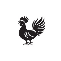 Obraz premium Rooster in cartoon, doodle style . Image for t-shirt, web, mobile apps and ui. Isolated 2d vector illustration in logo, icon, sketch style, Eps 10, black and white. AI Generative