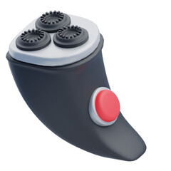 3D Electric Rotary Shaver Icon Barbershop Tool