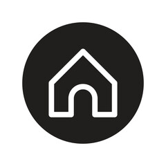 Out line Flat Icon Design With Circle