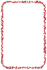 Obraz premium Hot chili red pepper border frame banner. Vegetable spicy pepper poster