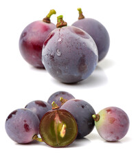 Grapes on a white background 