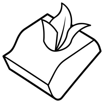 recommend clip art: tissue outline coloring book page line art illustration digital drawing