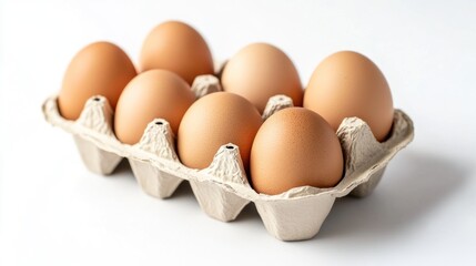 Brown Eggs in a Carton