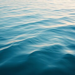 Close-Up of Calm Sea Water with Smooth Ripples and Soft Reflections