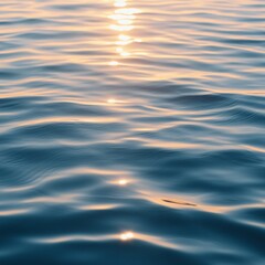 Close-Up of Calm Sea Water with Smooth Ripples and Soft Reflections