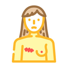mastectomy surgery color icon vector. mastectomy surgery sign. isolated symbol illustration