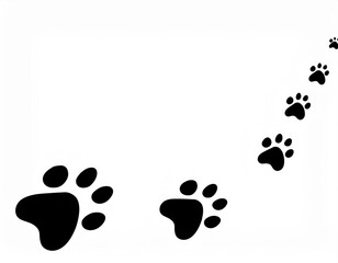 Cat Paws Illustration Against White Background