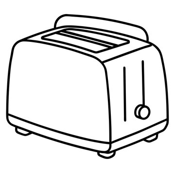 recommend clip art: toaster outline coloring book page line art illustration digital drawing