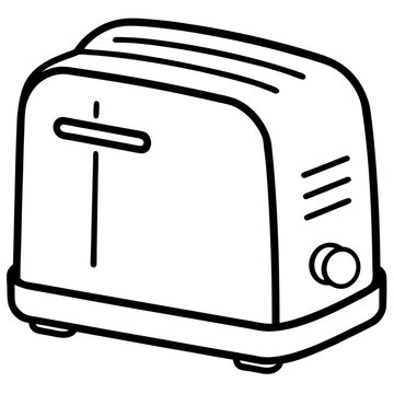recommend clip art: toaster outline coloring book page line art illustration digital drawing