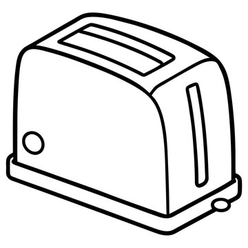 recommend clip art: toaster outline coloring book page line art illustration digital drawing