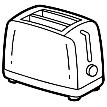 recommend clip art: toaster outline coloring book page line art illustration digital drawing