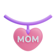 3D Heart Necklace For Mom On Mother's Day