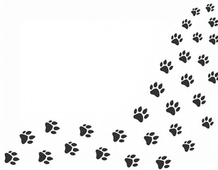 Obraz premium Cat Paws Illustration Against White Background