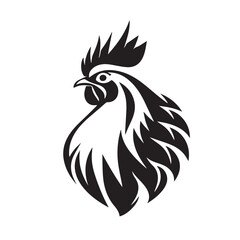Rooster in cartoon, doodle style . Image for t-shirt, web, mobile apps and ui. Isolated 2d vector illustration in logo, icon, sketch style, Eps 10, black and white. AI Generative