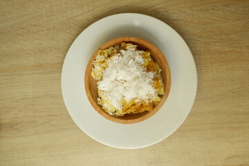 Sawot is a food made from cassava and comes from Indonesia