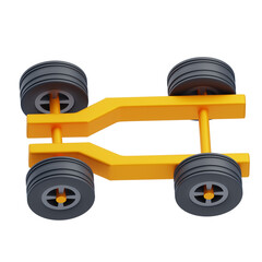 Fototapeta premium 3D Car Chassis Model for Garage Workshop