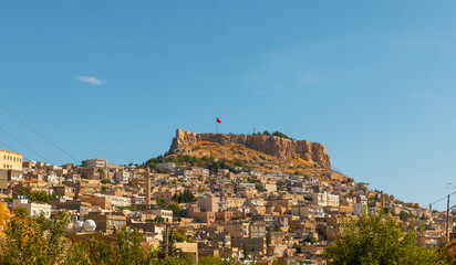 Ancient and stone houses of Old Mardin (Eski Mardin) with Mardin Castle, Located South Eastern of...