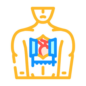 sternotomy surgery color icon vector. sternotomy surgery sign. isolated symbol illustration