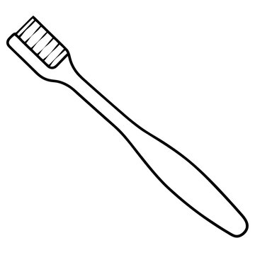 recommend clip art: toothbrush outline coloring book page line art illustration digital drawing