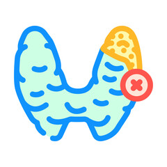 thyroidectomy surgery color icon vector. thyroidectomy surgery sign. isolated symbol illustration