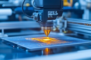 Close up view of a 3D printer in action symbolizing innovation manufacturing and the future of technology