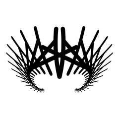 Vector logo Memphis abstract shape of Y2K logo fashion metallic style