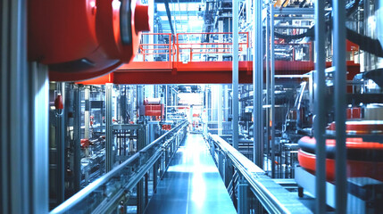 Fototapeta premium Automated robotic arms powered by AI revolutionizing modern manufacturing 