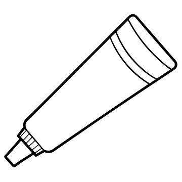recommend clip art: toothpaste outline coloring book page line art illustration digital drawing